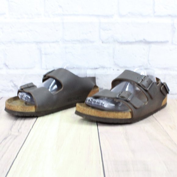 Birkenstock Milano Brown Leather Ankle Strap Buckle Sandals Size US 10 - Picture 2 of 12